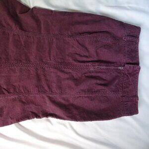 womens flared midi tommy hilfiger corduroy redish burgandy skirt